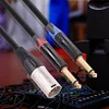 Professional Male 3pin XLR To Dual 6.35mm Male TS Mono Plug Cable Accessories