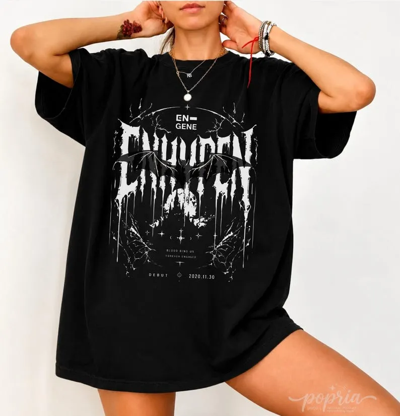 ENHYPEN Blood Saga World Tour S/S T-Shirt (Charcoal)