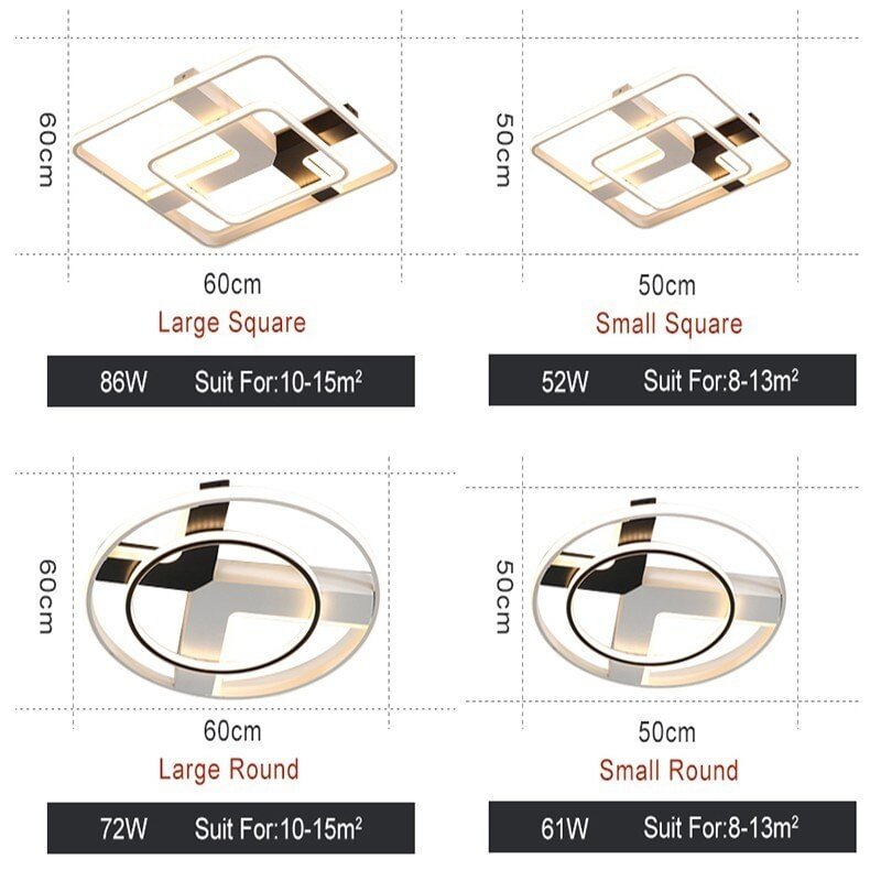 Living Room Ceiling Lamp Square For 10-25 Square Meteres Bedroom Dimmer Light Ceiling Fixtures Lamparas De Techo Abajur