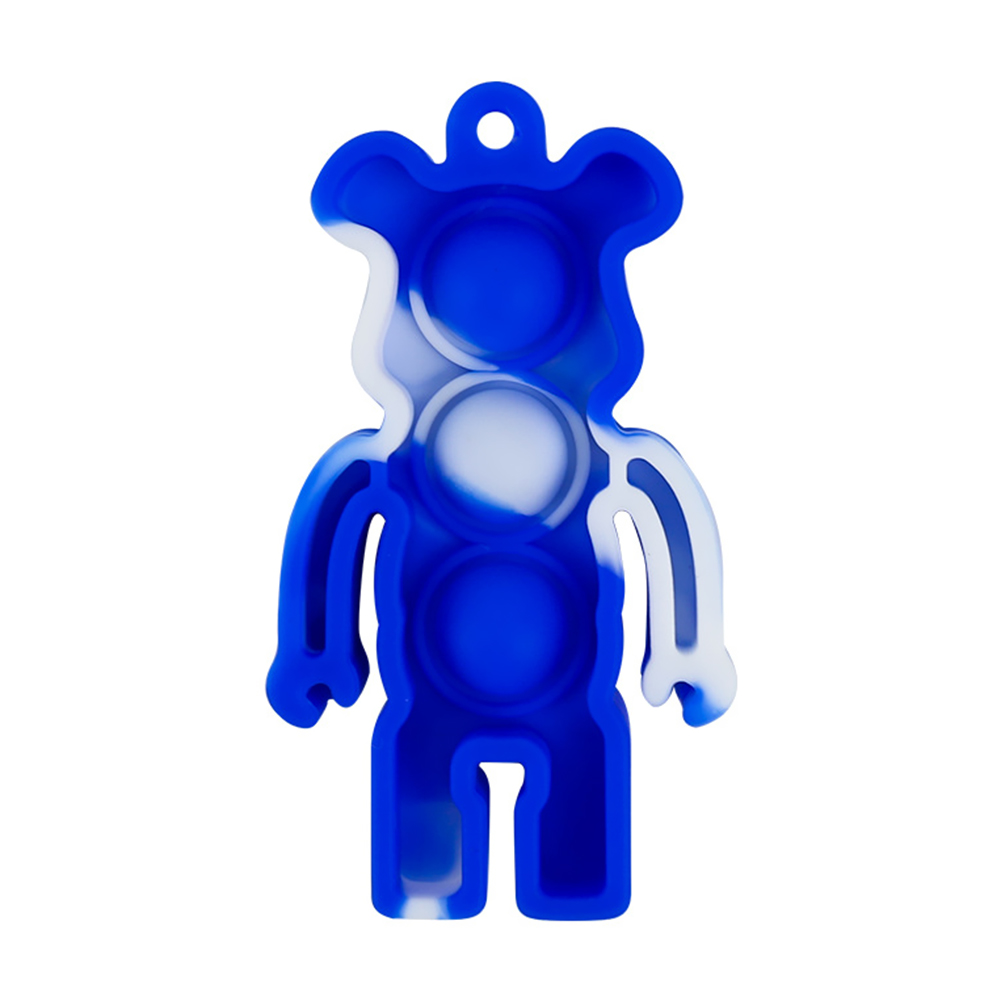 

Bear Blue White - Keychain Pendant, 501 Original