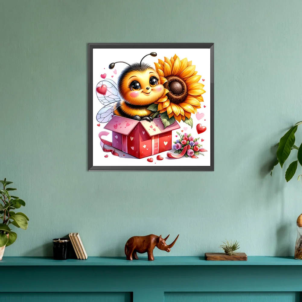 Diamond Painting - Full Round Drill - Cute Bee(Canvas|30*30cm)