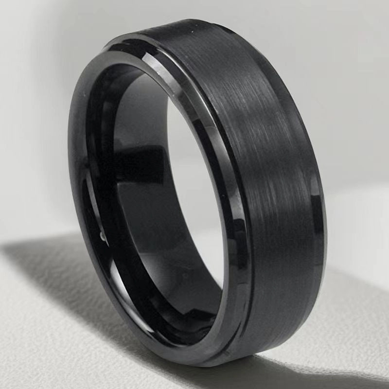 Stainless Steel Ring Boys Men’s Hip-hop Niche Men’s Trendy Ring Does Not Fade Titanium Steel Jewelry Jewelry