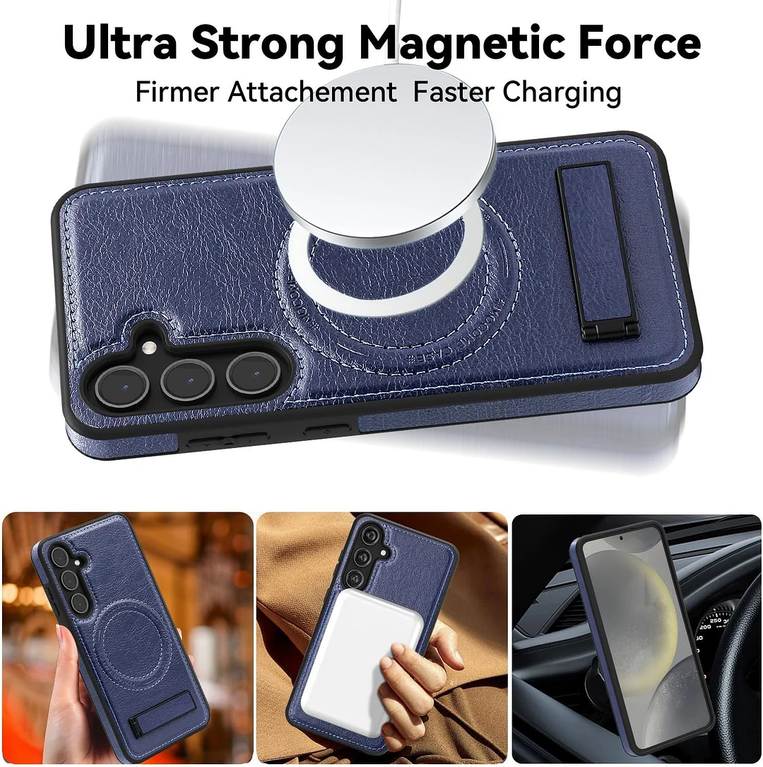 Samsung Galaxy Z Fold 6 Leather Case Magnetic Protective Case Holder Phone Case