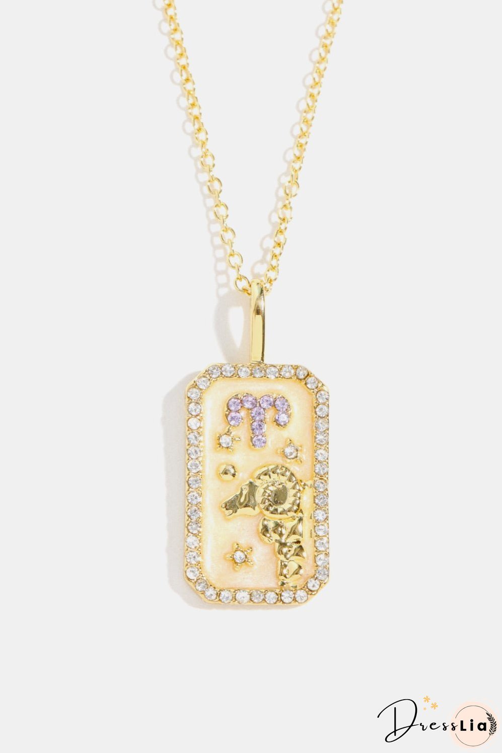 Rhinestone Constellation Pendant Copper Necklace