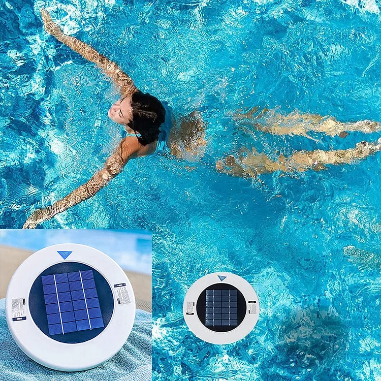 2023 Solar Pool Ionizer, Copper Silver Ion Swimming Pool Purifier Water Purifier, Kills-Algae Pool Ionizer for Outdoor Hot Tub