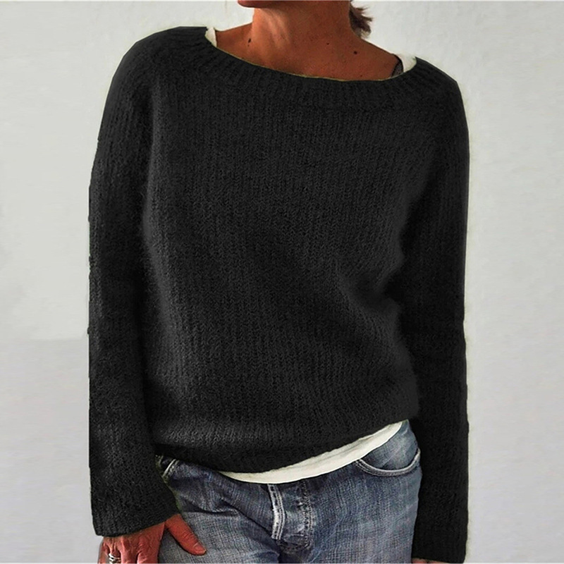 Rotimia Pure Color Casual Sweater