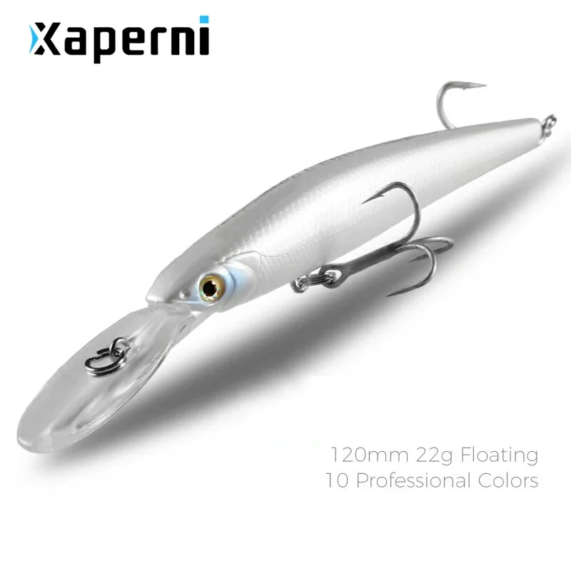 Xaperni Top Hard Baits Fishing Lures 120mm 22g  long  casting minnow Wobblers dive Depth 6-10ft Bass Pike