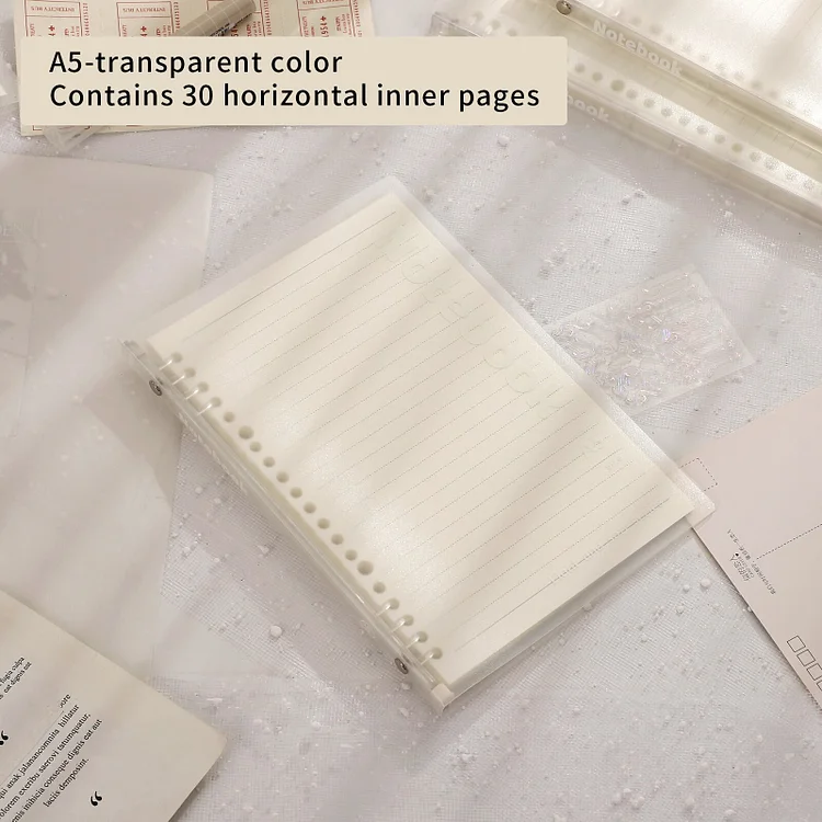 JOURNALSAYA5/B5 10-hole Binder Refill Paper 30 Sheets/ Book Simple Soft Cover
