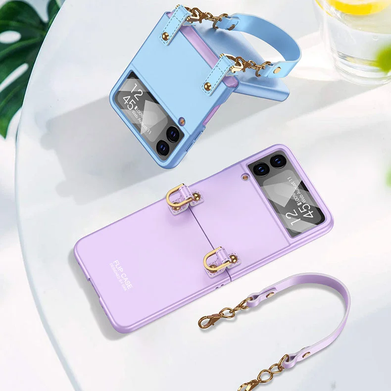 Applicable For Samsung Zflip3/4 Folding Fashion Women's Ultra-Thin Handbag Mobile Phone Case