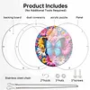 (18.5cm)DIY Acrylic Jigsaw Puzzle Window Hanging with Hanging Chain DIY Stained Glass Decoration Round Window Puzzle Decor for DIY Craft Project (Flower Butterfly)