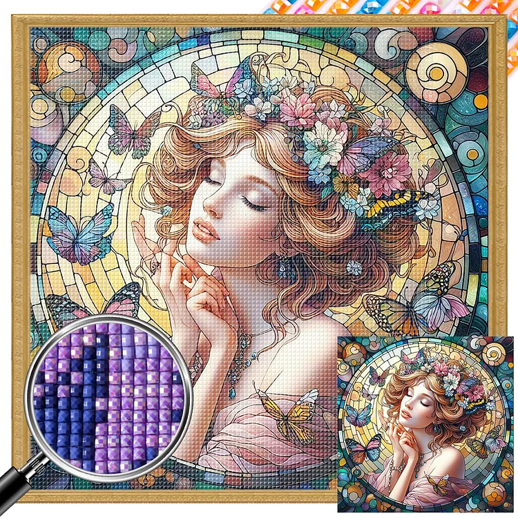 Flower Fairy 40*40CM (Canvas) Full AB Square Drill Diamond Painting gbfke