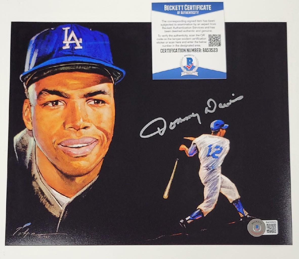 Tommy Davis signed 8x10 Photo Poster painting Los Angeles Dodgers Autograph B ~ Beckett BAS COA