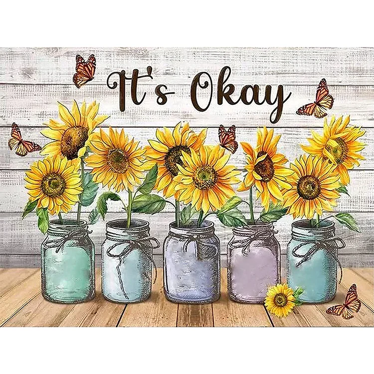 DIY - Sunflower 11CT Stamped Cross Stitch 50*40CM