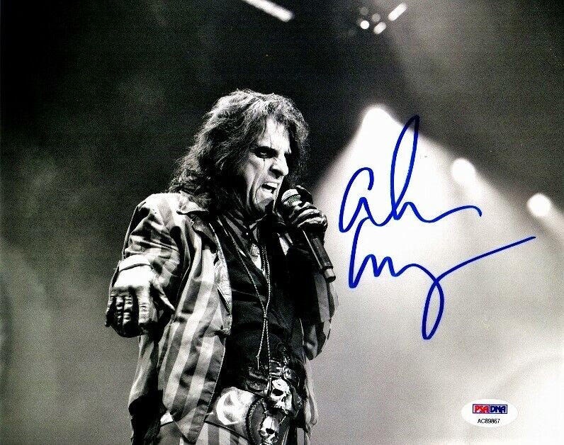 Alice Cooper Signed Autographed Rock Singer 8x10 inch Photo Poster painting PSA/DNA CERTIFICATE