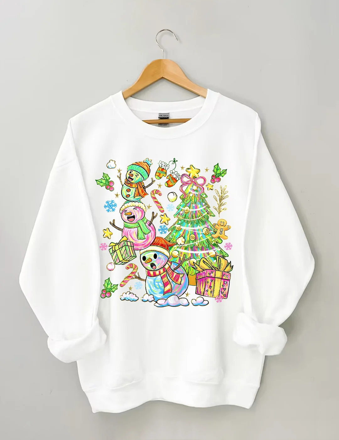 Snowman Christmas Tree Sweatshirt