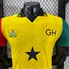 Player Version 2026 Ghana White with Black Star and Yellow Sleeves Jersey