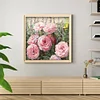 Pink Rose Flower-11CT Stamped Cross Stitch 48*48cm