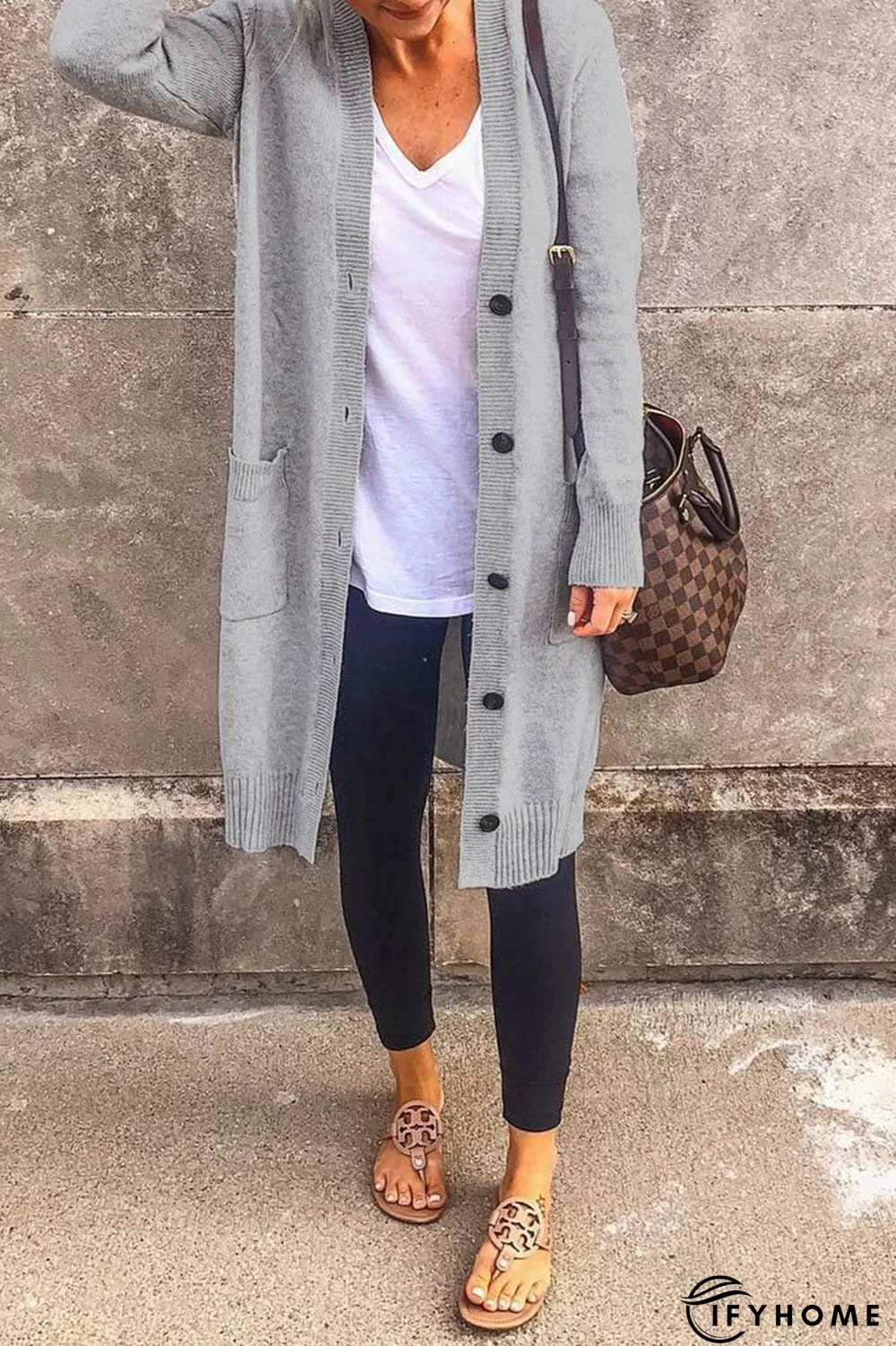 Casual Solid Split Joint Buckle Outerwear | IFYHOME