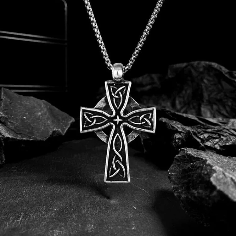 Coutureaura Viking Amulet Triquetra Celtic Knot Cross Necklace