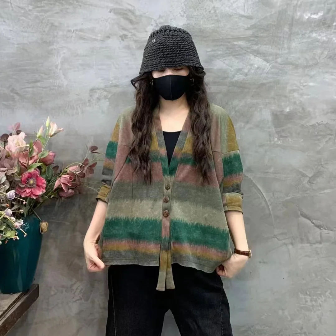 Chicfifth Sweater Women Winter Long Sleeve High Quality Autumn Vintage Top Knitted Cardigan