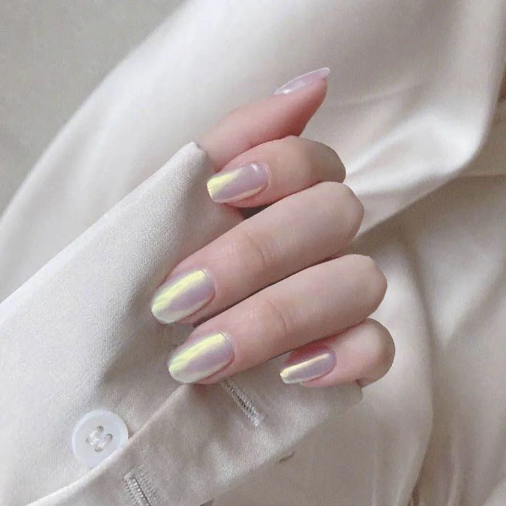 24Pcs Shiny Glitter Detachable False Nails Long Ballerina Pink Wearable Fake Nails Full Cover False Nail Tips with glue design-Nail Inspo