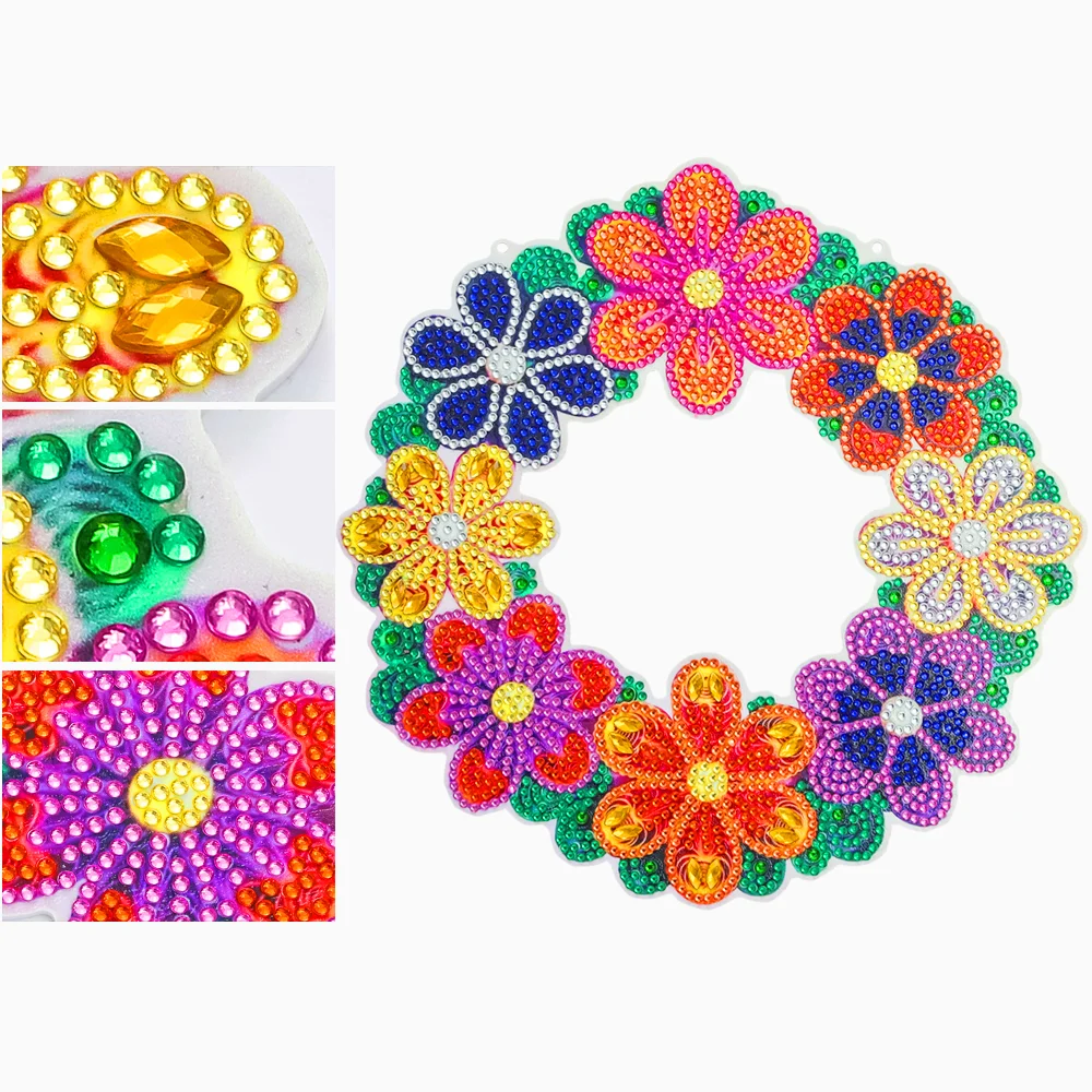 DIY Diamond Painting Hanging Wreath - Santa