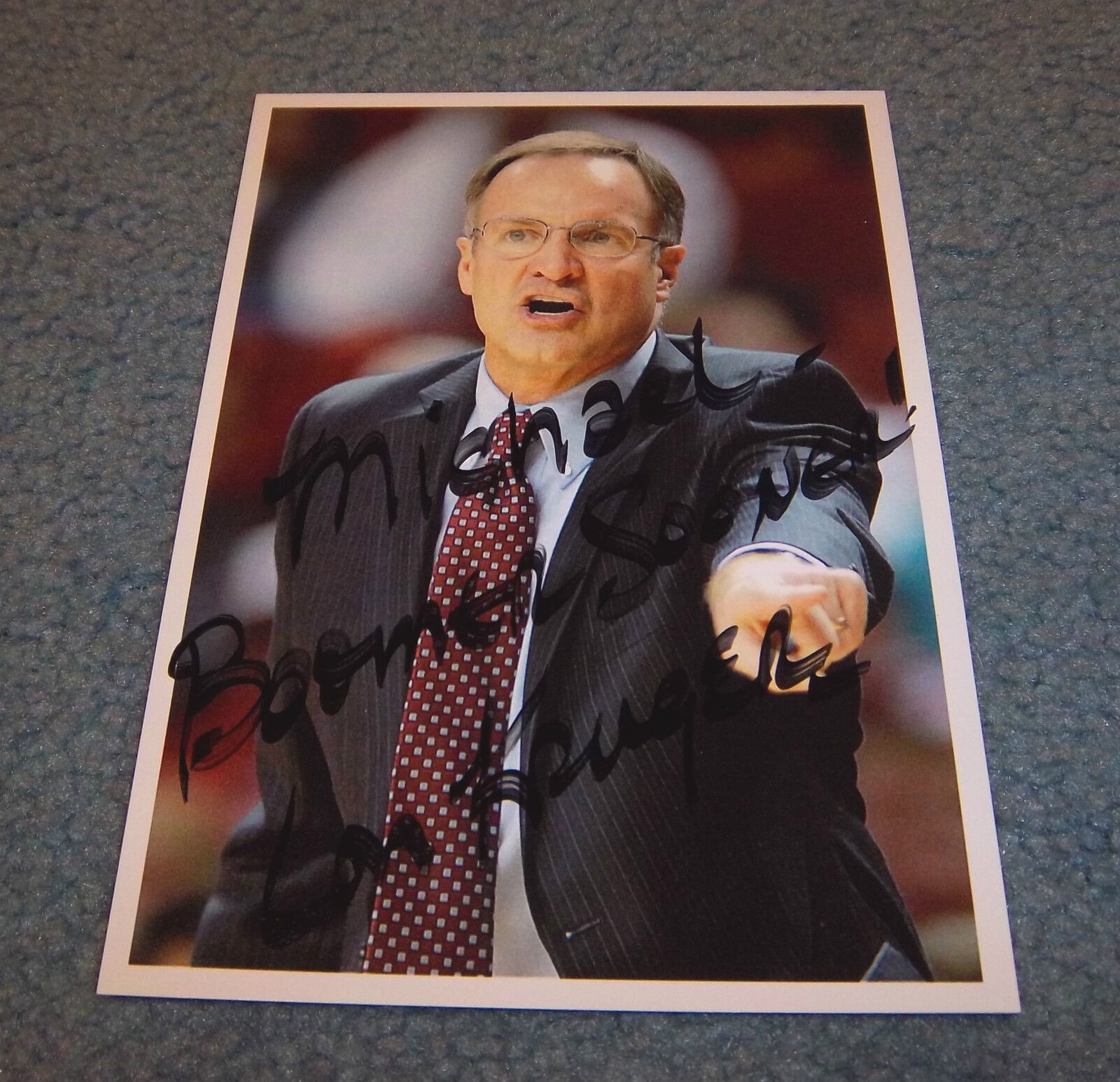 Oklahoma Coach Lon Kruger Signed Autographed 5x7 Photo Poster painting UNLV A