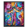 Abstract Cat Painting-11CT Stamped Cross Stitch 40*50cm/15.75*19.69in