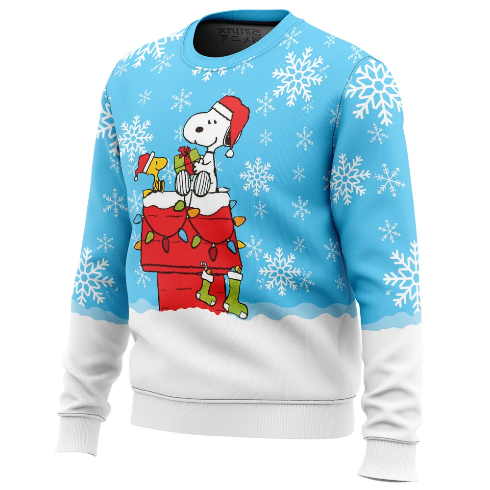 Snowy Christmas Snoopy Ugly Christmas Sweatshirt
