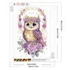 Diamond Painting-DIY Crystal Rhinestone Wreath Owl