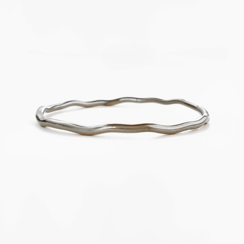 Retro Classic Style Geometric 316L Stainless Steel  18K Gold Plated Bangle In Bulk