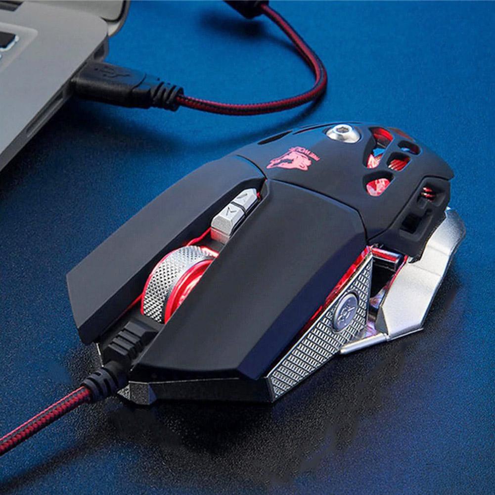 V9 USB Wired 2400DPI RGB Macro Definition Programming Game Mouse (Black) от Cesdeals WW