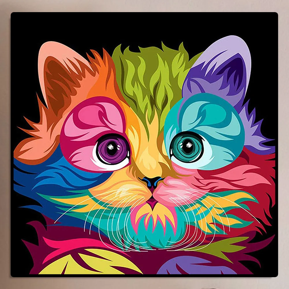 Full Round Diamond Painting 30*30cm - Cat