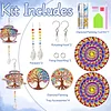 2pcs DIY Diamond Painting Life Tree Wind Chimes Crystal Window Suncatcher Craft Set Birthday Gifts Home Garden Decor