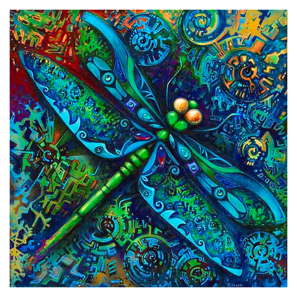 

40*40CM - Square Drill Diamond Painting - Mechanical Dragonfly, 501 Original