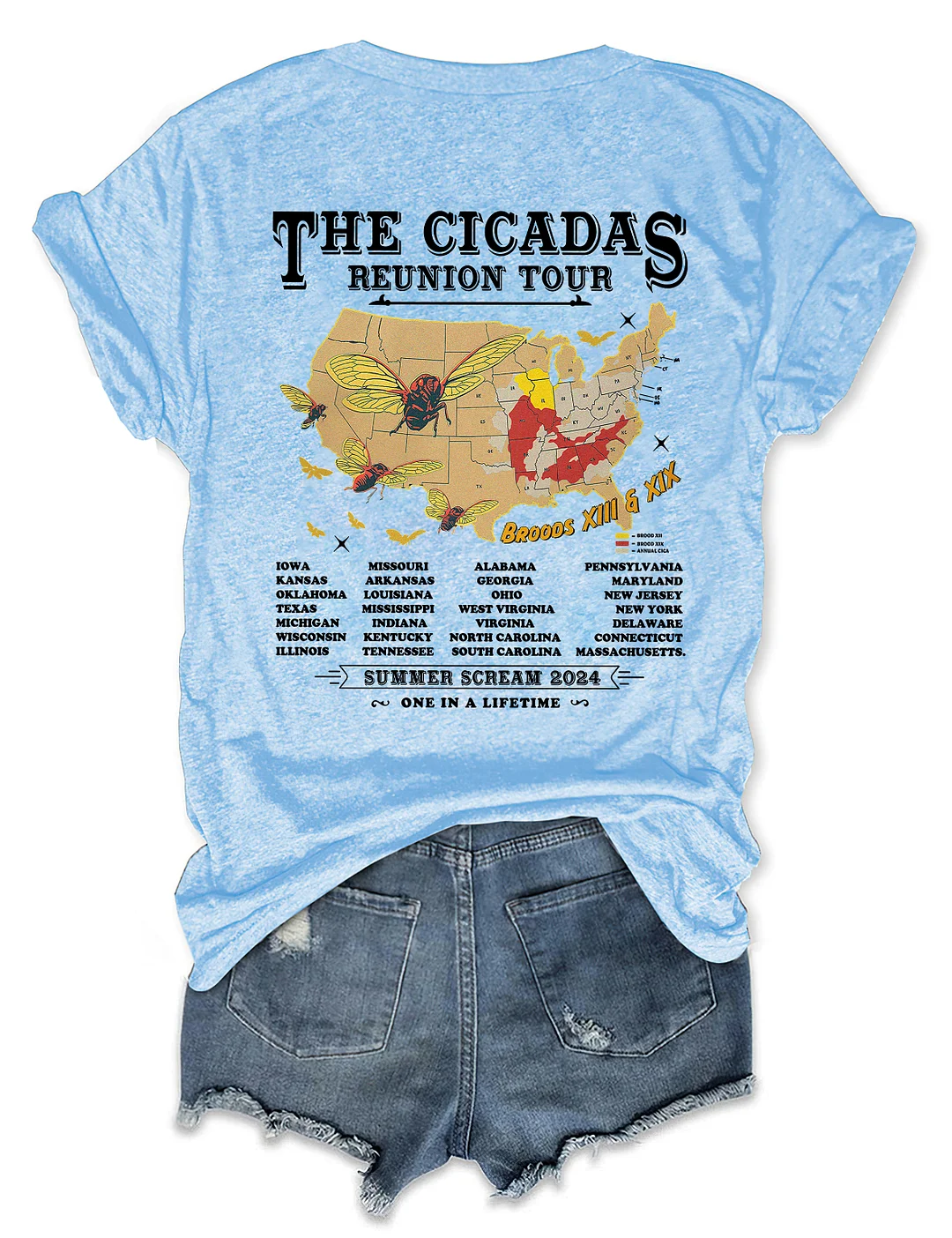 Cicadas Summer Scream Reunion Tour 2024 T-shirt