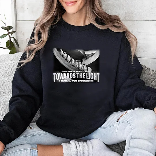 2025 ATEEZ World Tour Towards The Light: Will To Power Theme Poster Sweatshirt officialateezshop