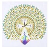 DIY Diamond Painting White Flower Wall Clock Craft Art Decor