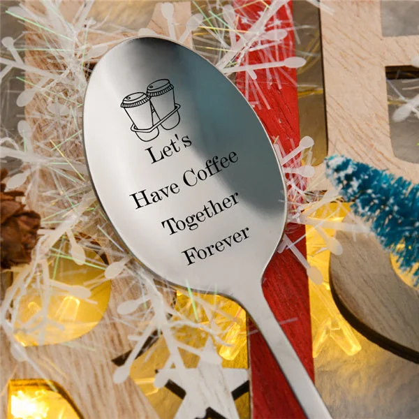 Let's Have Coffee Together Forever Christmas Gift Spoon