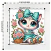 5D DIY Partial Special Shaped Drill Diamond Painting Cat Wall Decor 19.2x19.2cm