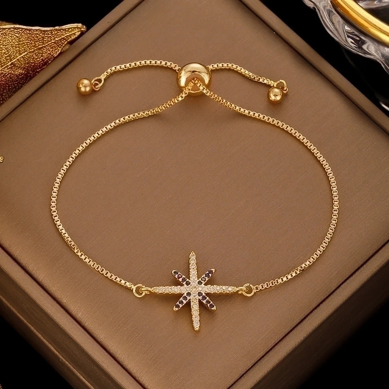 Minimalist Geometric Stainless Steel Plating Inlay Artificial Pearls Bracelets