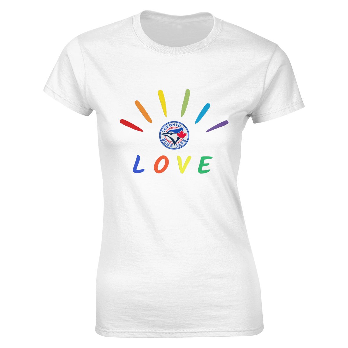 Toronto Blue Jays Pride Love Women's Crewneck T-Shirt