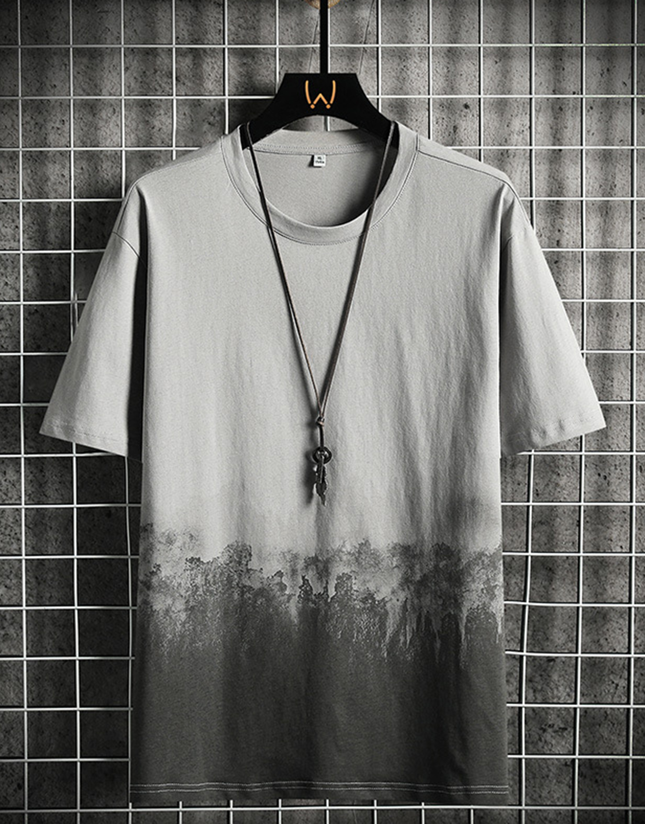 Street Trendy Gradient Dyed Print Casual T-shirt / TECHWEAR CLUB / Techwear