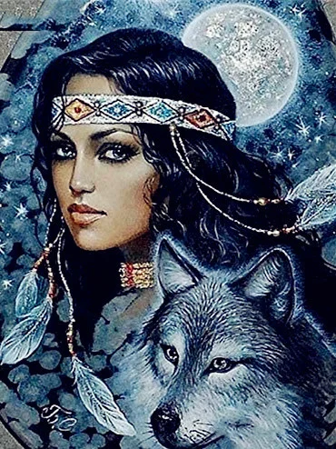 Diamond Painting - Full Round/Square Drill - Indians(30*40 - 50*60cm)