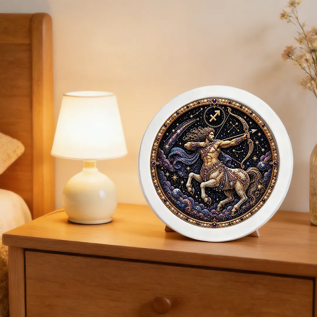 Framed Pearl Painting Kit Sagittarius Zodiac 7.87x7.87in for Adults