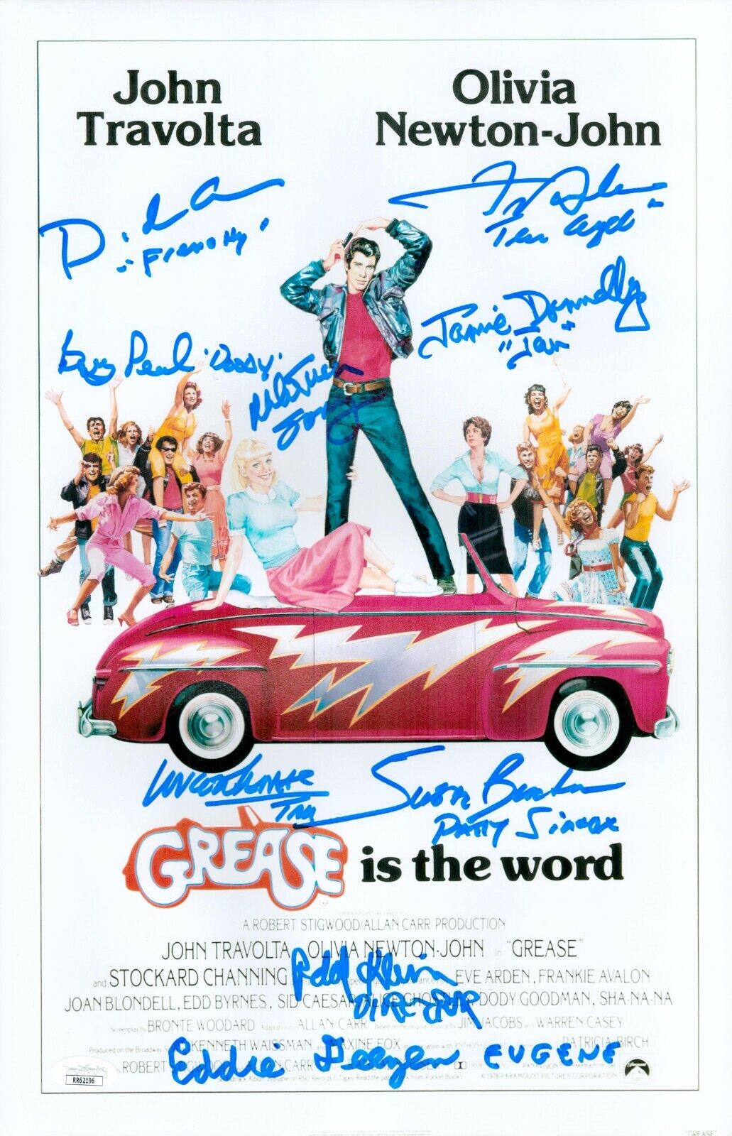 FRANKIE AVALON BARRY PEARL +7 Signed GREASE 11x17 Photo Poster painting Autograph JSA COA Cert