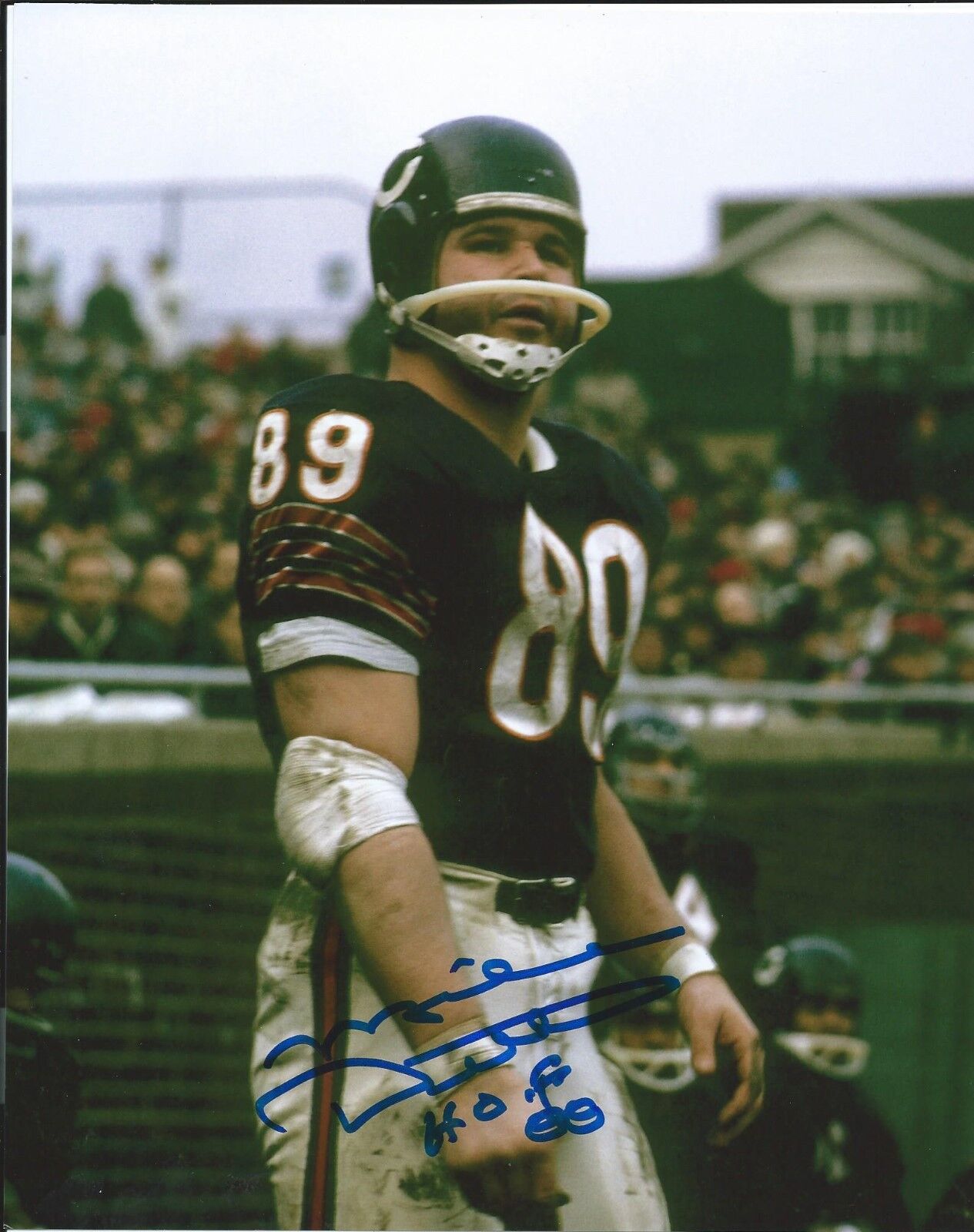 MIKE DITKA signed autographed CHICAGO BEARS 8x10 Photo Poster painting HOF 88 w/COA PROOF #2