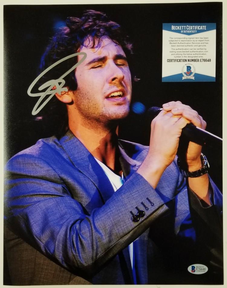 JOSH GROBAN Signed 11x14 Photo Poster painting #1 Pop Rock Artist ~ Beckett BAS COA