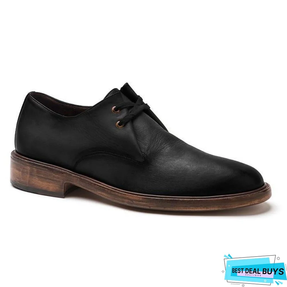 Classic Leather Shoes Gradient Color Oxford Shoes