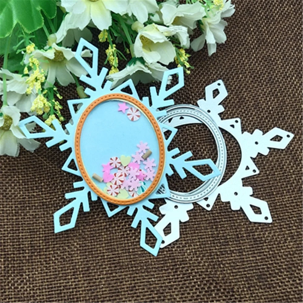 Christmas Snowflake Shaker Flower Cutting Dies Stencils For DIY Scrapbooking Decorative Embossing Handcraft Die Cutting Template